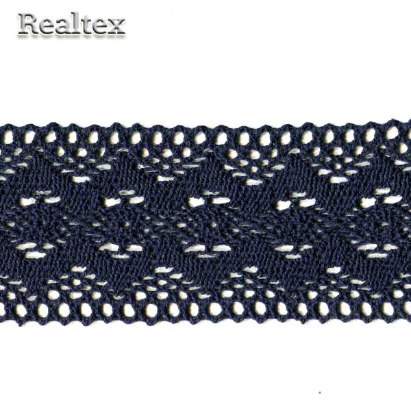 Кружево вязаное  85мм 85.01.041 (25м) цв.24 темно-синий