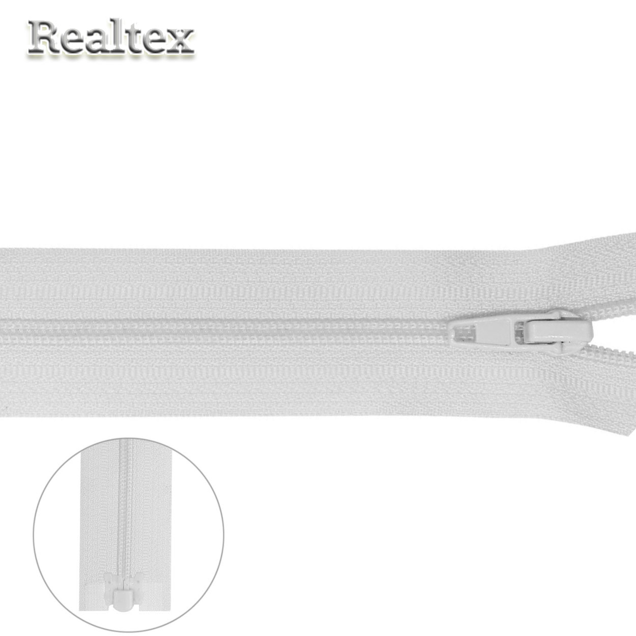 Молния витая 60см Т.3 разъемная цв.белый