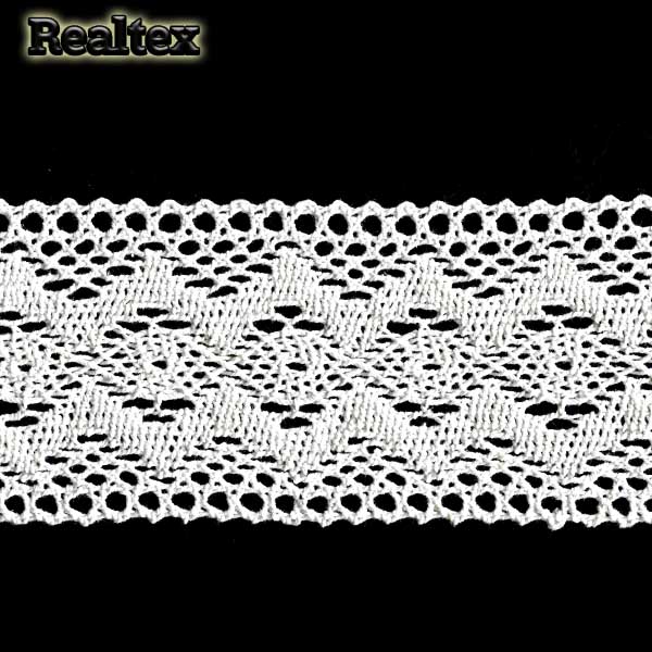Кружево вязаное  85мм 85.01.041 (25м) цв.01 белый
