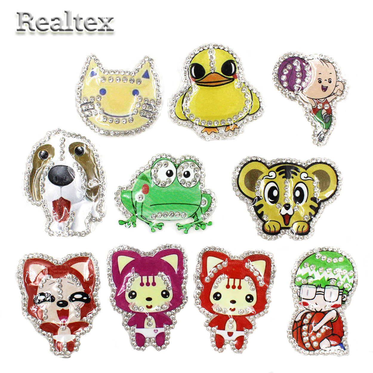 Термоаппликации со стразами Ф-17/1 ассорти