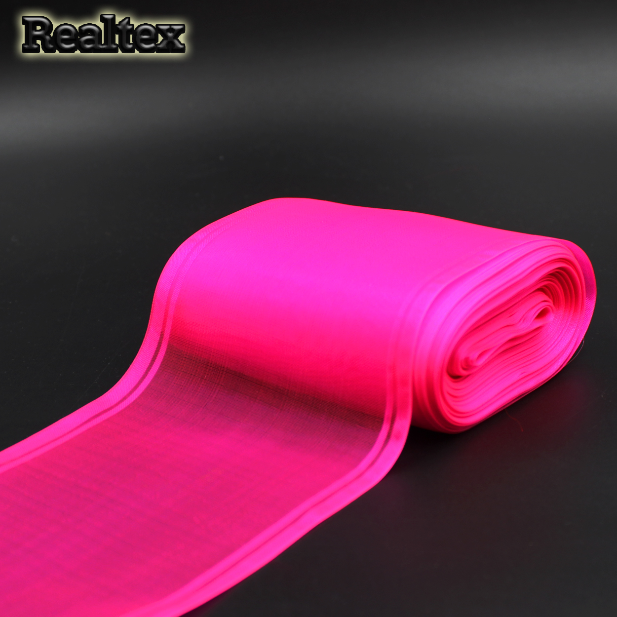 Лента капроновая 110мм с3504г17 цв.07 ярко-розовый