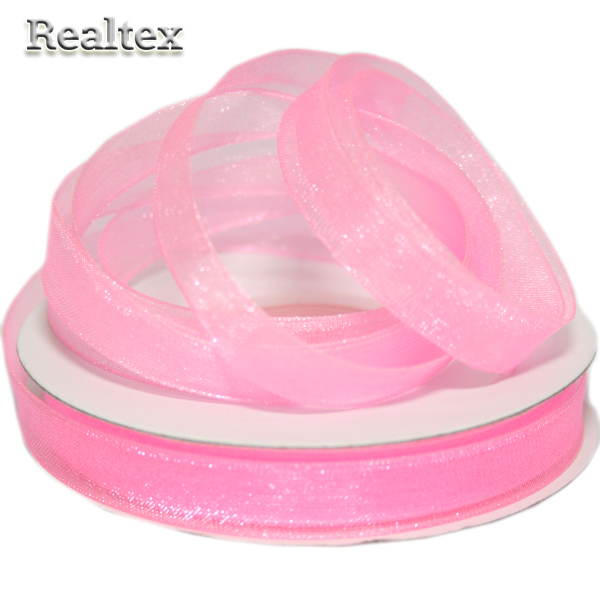 Лента капроновая  6мм Realtex цв.3033 розовый