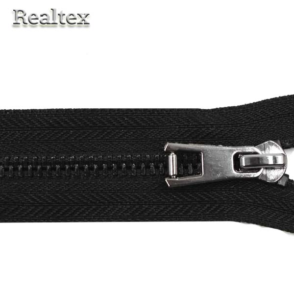 Молния металл Т.5 Реалтекс 1замок 50см разъемная цв.черный никель/черный