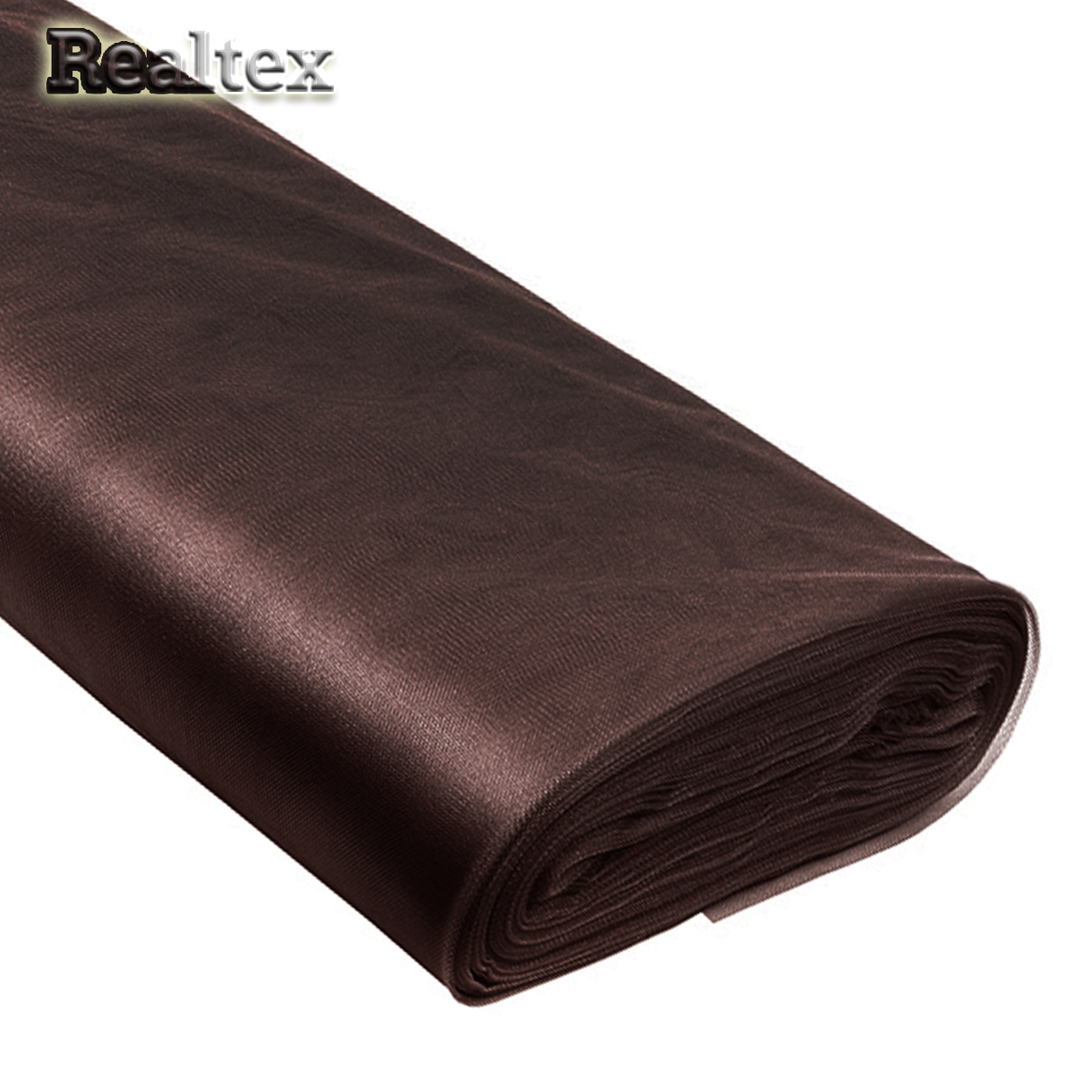 Фатин K.TRM шир.300см блестящий средней жёсткости (50м) цв.50 шоколадный