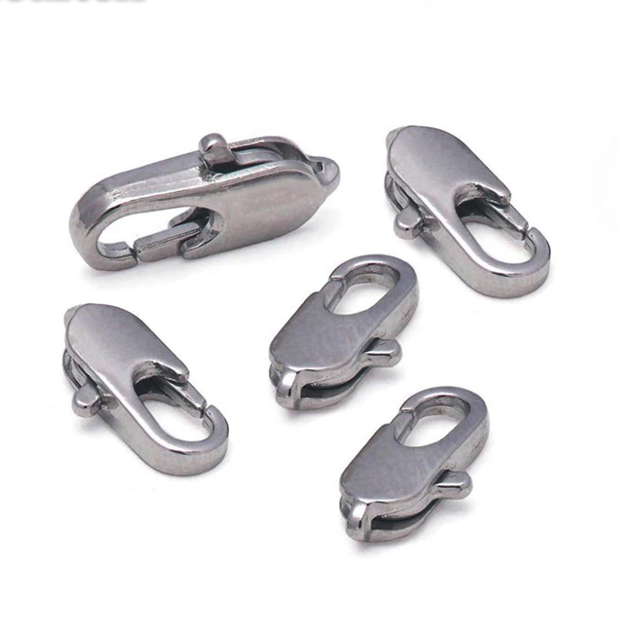 Застежка для бижутерии  "Реалтекс" RF-1 карабин 14*5мм (5шт) цв.никель