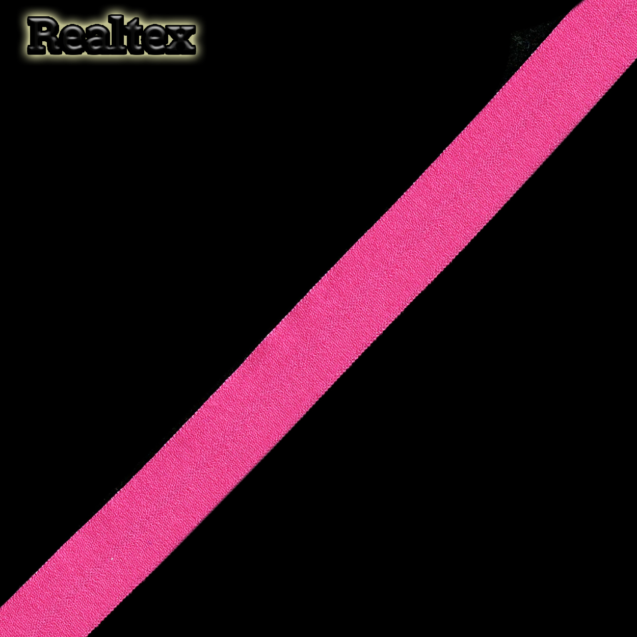 Косая бейка стрейч матовая 15мм (50м) цв.F144 ярко-розовый