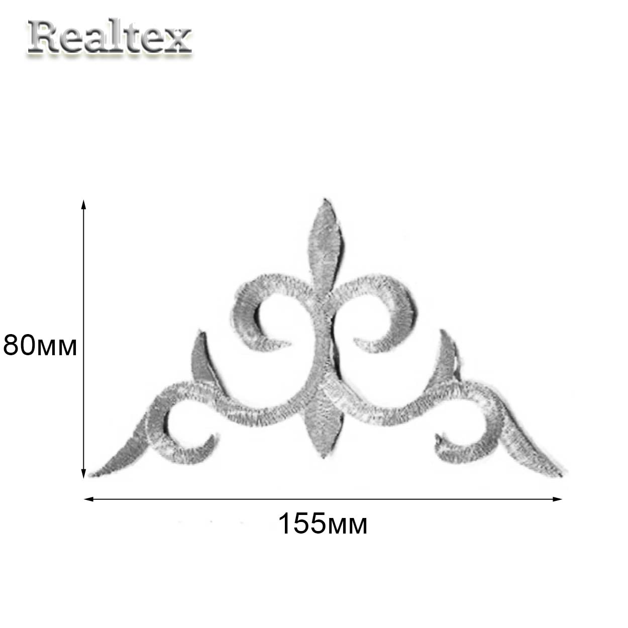 Термоаппликации орнамент Реалтекс R-3311 цв.серебро