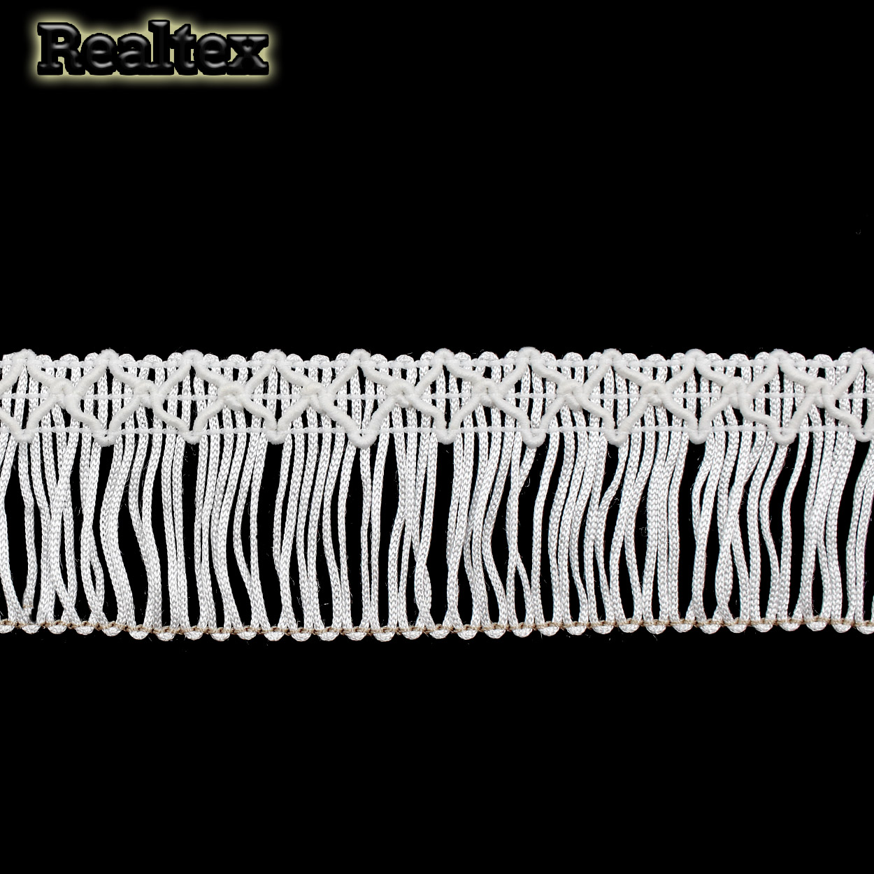 Бахрома 35мм A-06 "Gamma" (16м) цв.001 белый