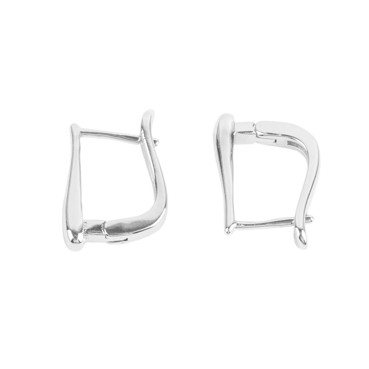 Швензы для серег "Zlatka" FMK-H15 английский замок (2шт) цв.01 серебро