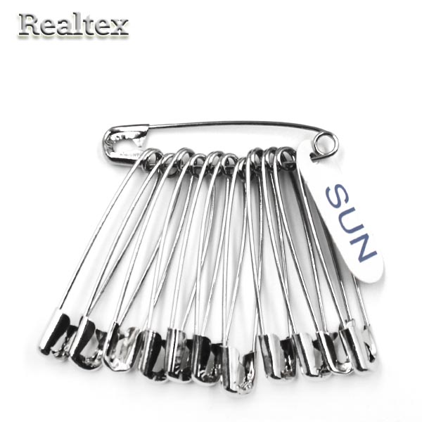 Булавки английские "Realtex" SUN №3 45мм цв.никель 