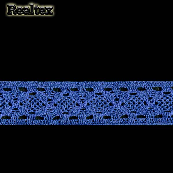 Кружево вязаное  35мм 35.01.094 (25м)  цв.23 василек