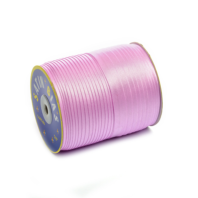 Косая бейка атласная 15мм (132м) цв.F165 светло-сиреневый
