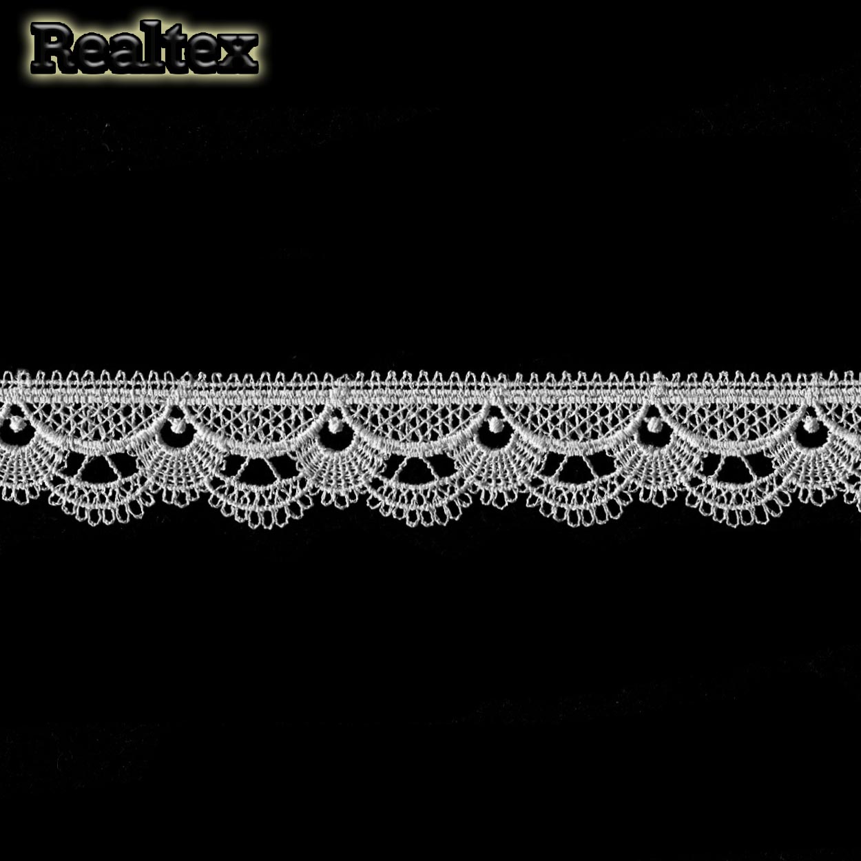 Кружево  гипюр  Realtex  25мм Z-3597 (13,7м) цв.503 серый