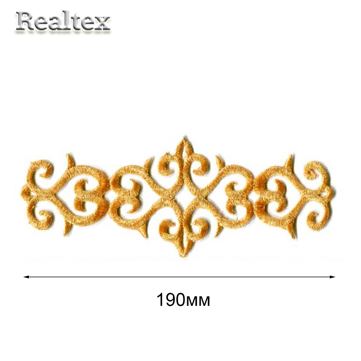 Термоаппликации орнамент Реалтекс R-2651 цв.золото