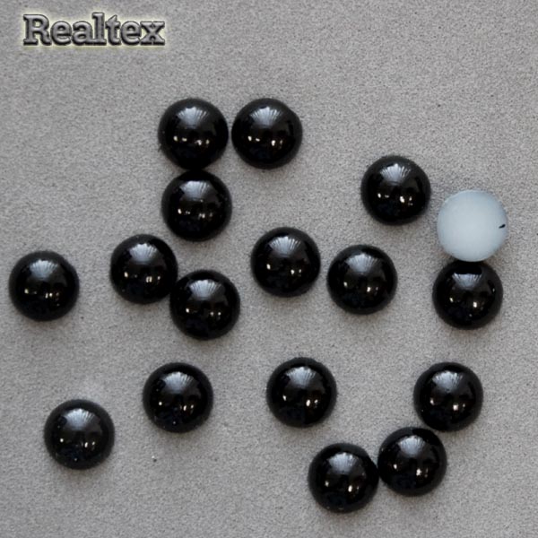 Полу-бусы Realtex 10мм (500гр) цв.02 черный 