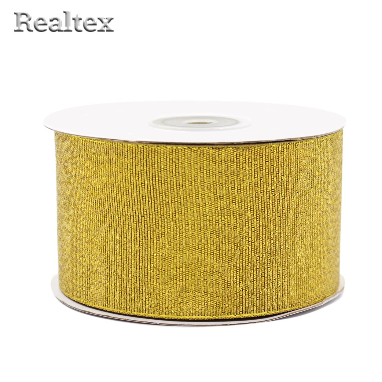  Лента металлизированная Realtex 50мм (22,8м) цв.золото 