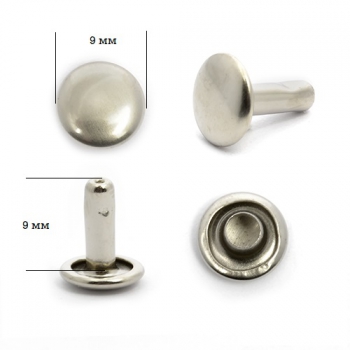 Хольнитены  2-х стороние 9*9мм цв.никель 