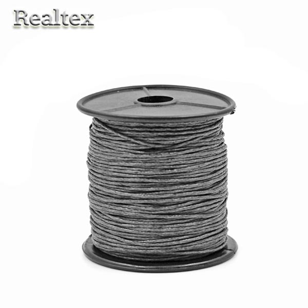  Шнур вощенный Realtex 1мм цв.серый