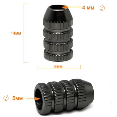 Наконечник пластиковый Г392 14*8мм цв.чёрный никель