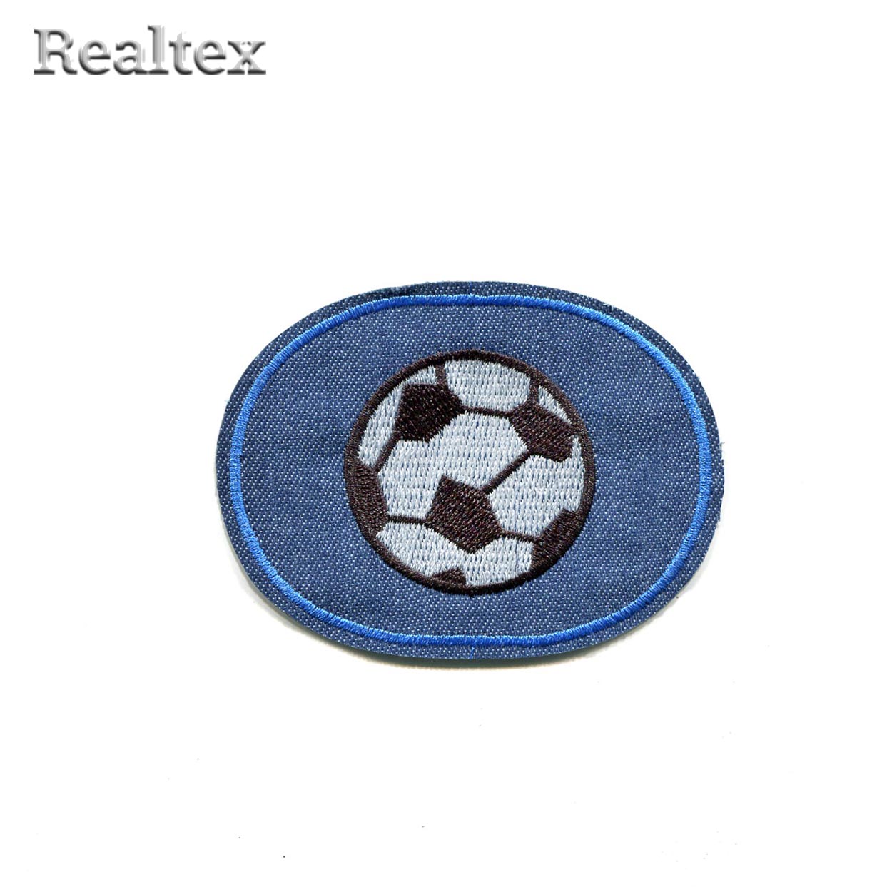 Термоаппликации джинсовые  Реалтекс RT-307 "Футбольный мяч"  