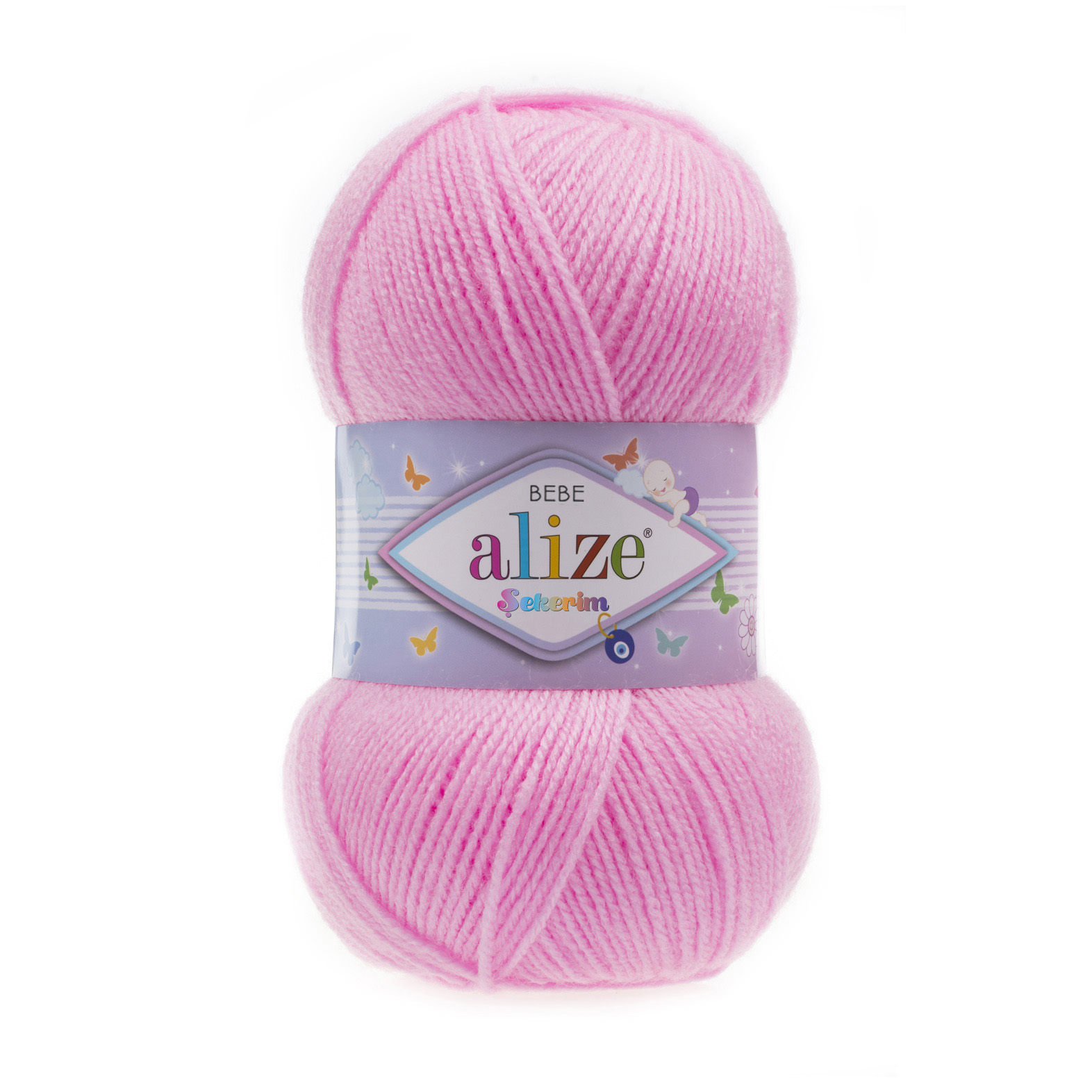 Пряжа Alize "Sekerim Bebe" (100гр) цв.191 розовый