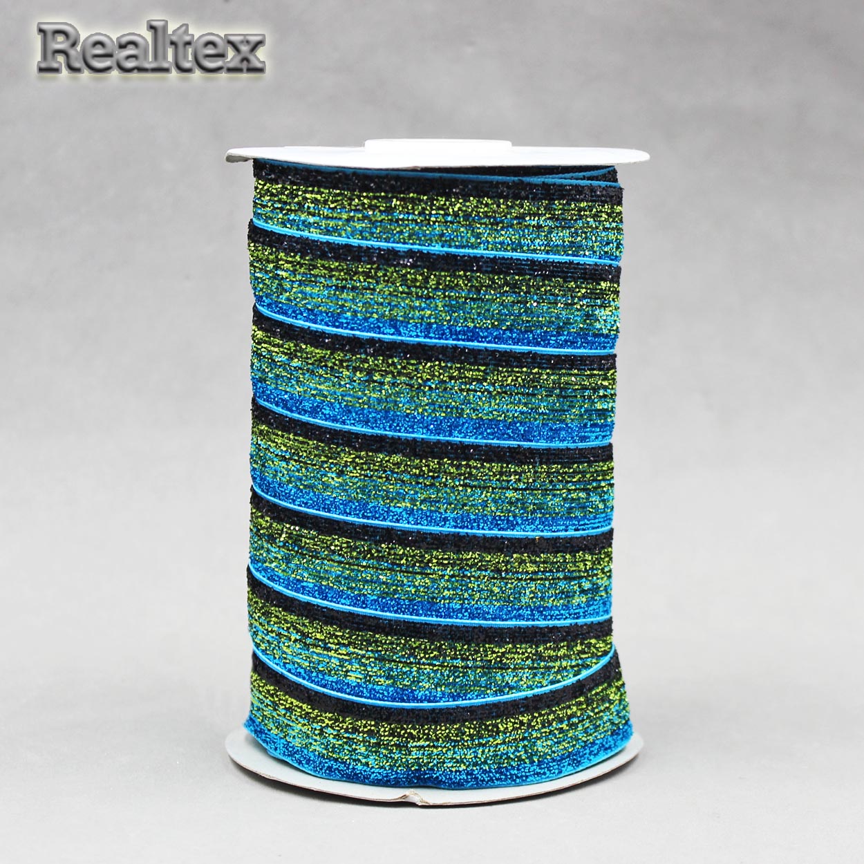 Лента бархатная люрекс RS 20мм цв.50 mix