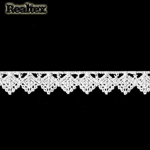 Кружево  гипюр  Realtex  15мм LF-9677 цв.02 белый  