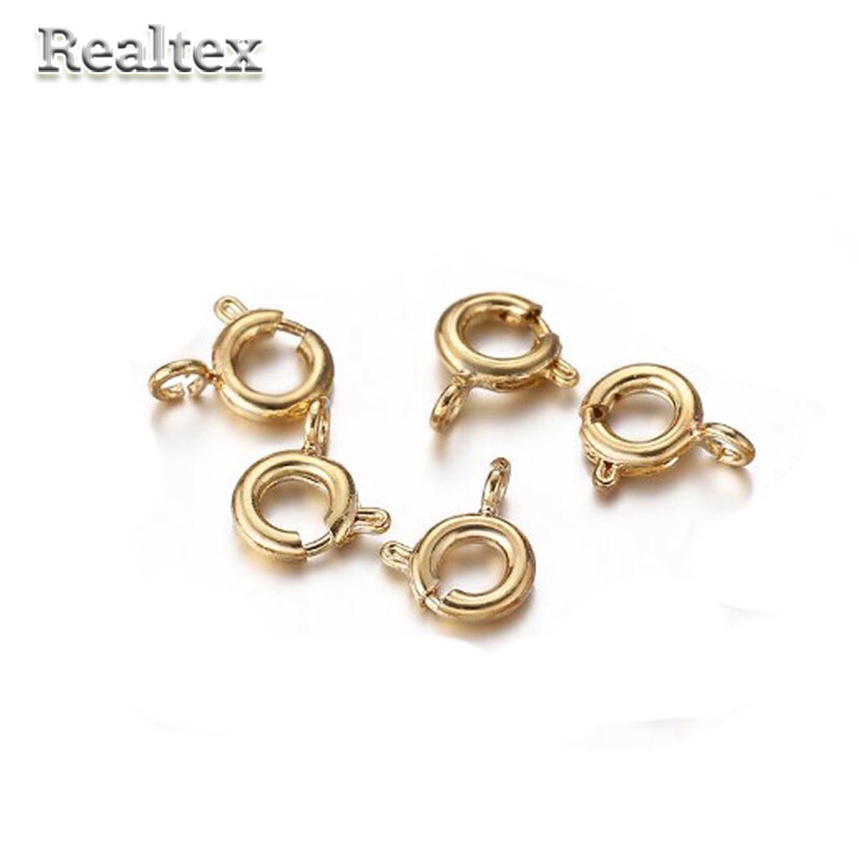 Застежка для бижутерии  "Realtex" RF-2 кольцо 7мм (5шт) цв.золото