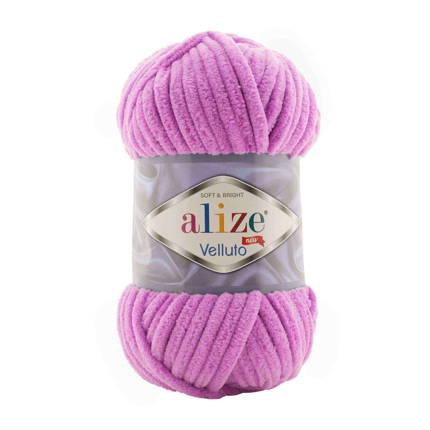 Пряжа Alize "Velluto" (0,5кг) цв.378 орхидея