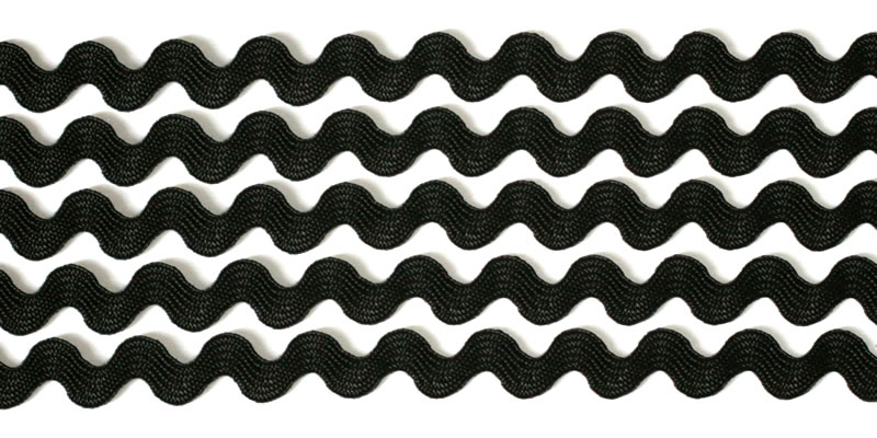 Тесьма"Вьюнчик" 5мм цв.J019 черный