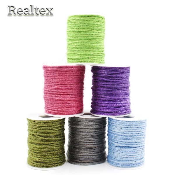 Набор льняных шнуров для рукоделия Реалтекс 2мм (6шт*45,7м) цв.ассорти