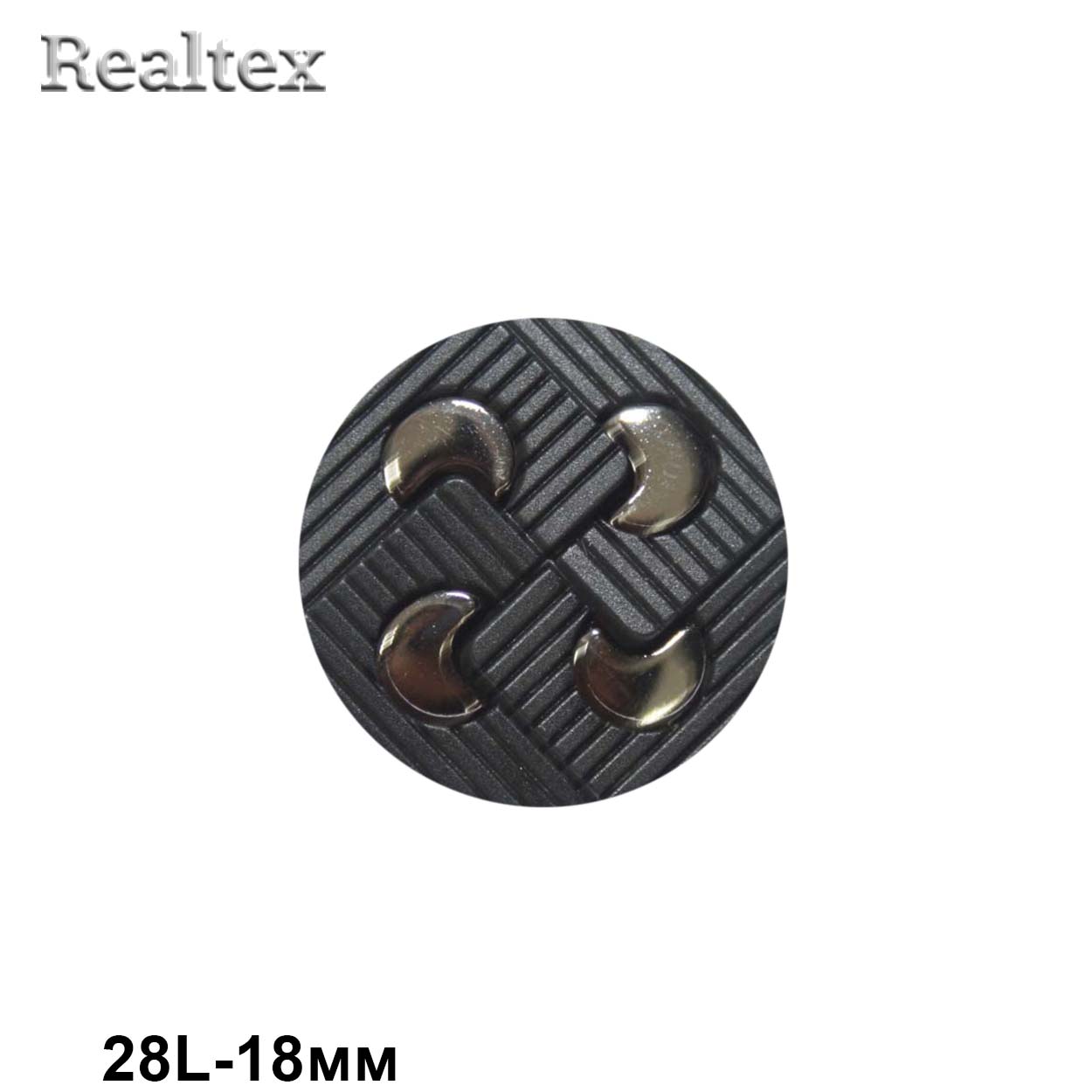 Пуговицы RB A922 28L (36шт) цв.Black/P