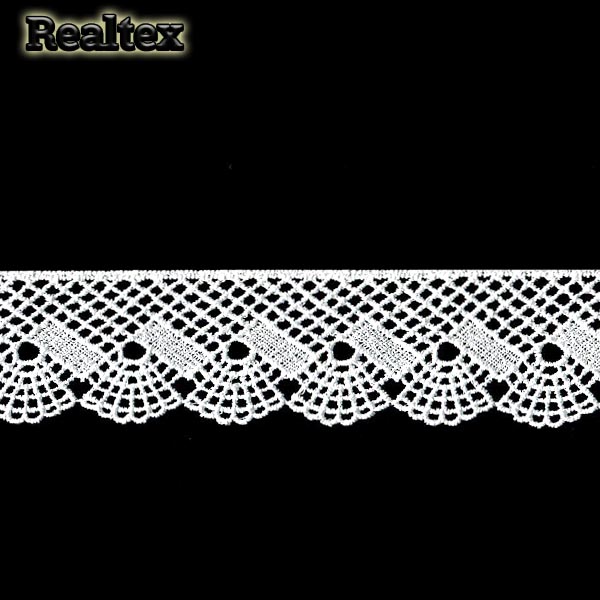 Кружево Realtex гипюр  40мм 4G4270E цв.белый