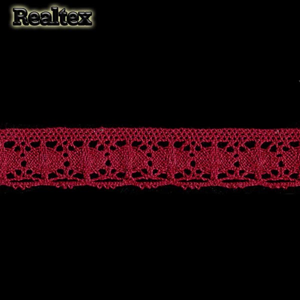 Кружево вязаное  25мм 25.01.027 цв.17 бордо