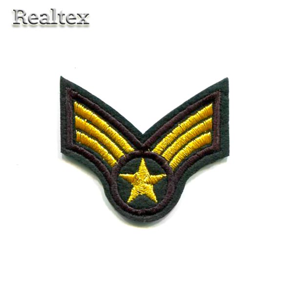 Термоаппликации Realtex S-3089 "Шеврон" цв.черный/золото