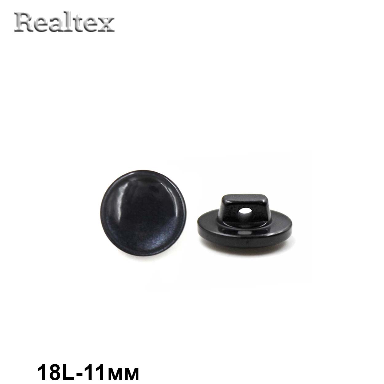 Пуговицы CR P-13 18L (72шт) цв.Black