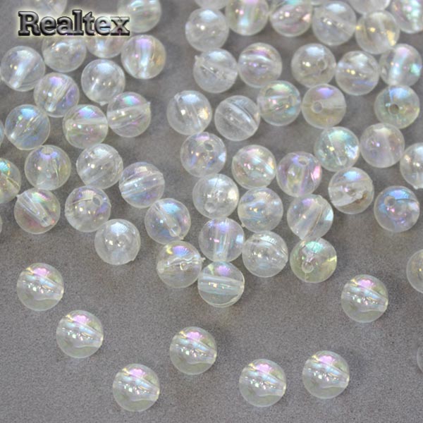 Бусины пластик Реалтекс  6мм под жемчуг (100гр) цв.TAB