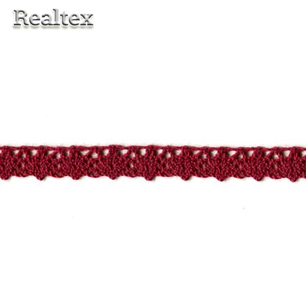 Кружево вязаное  12мм 12.01.057 цв.17 бордо