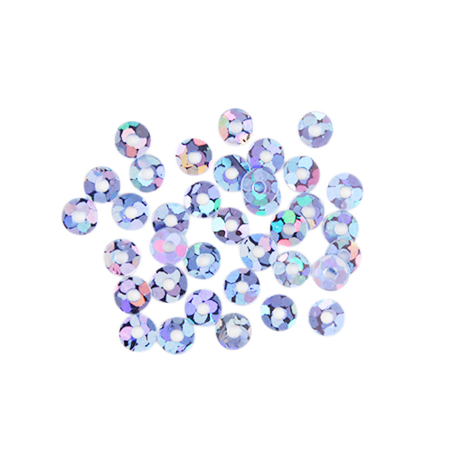 Пайетки "Астра" (10гр) "плоские" 3мм цв.50126 сиреневый голограмма