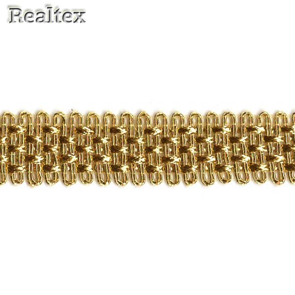 Тесьма металлизированная 19мм MTR-04 цв.золото