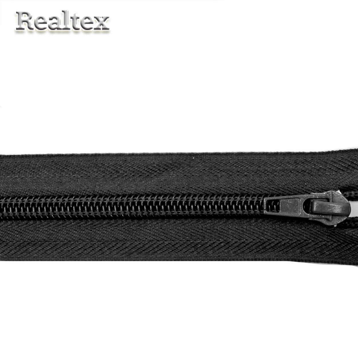 Молния витая  Реалтекс Т.7  50см 1замок разъемная цв.черный