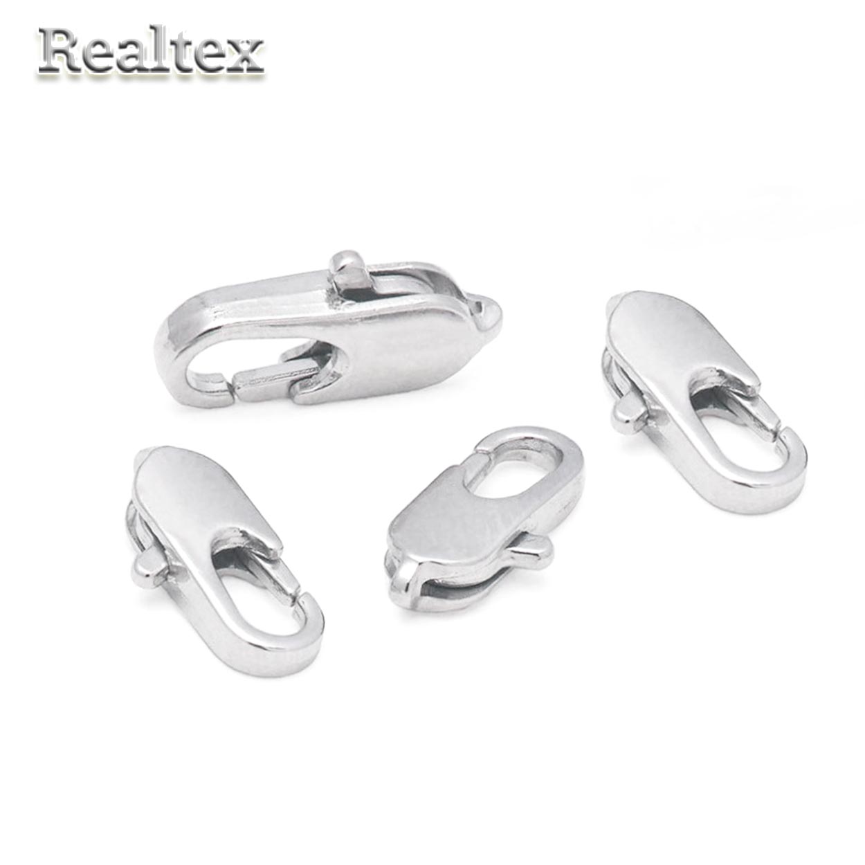 Застежка для бижутерии  "Реалтекс" R-1 карабин 12*4мм (50шт) цв.серебро