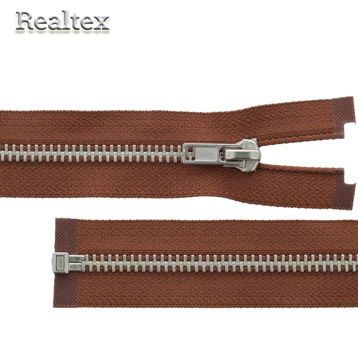 Молния металл Т.5 ZIP 5N 1замок 70см "Gamma" разъемная цв.никель/278 коричневый