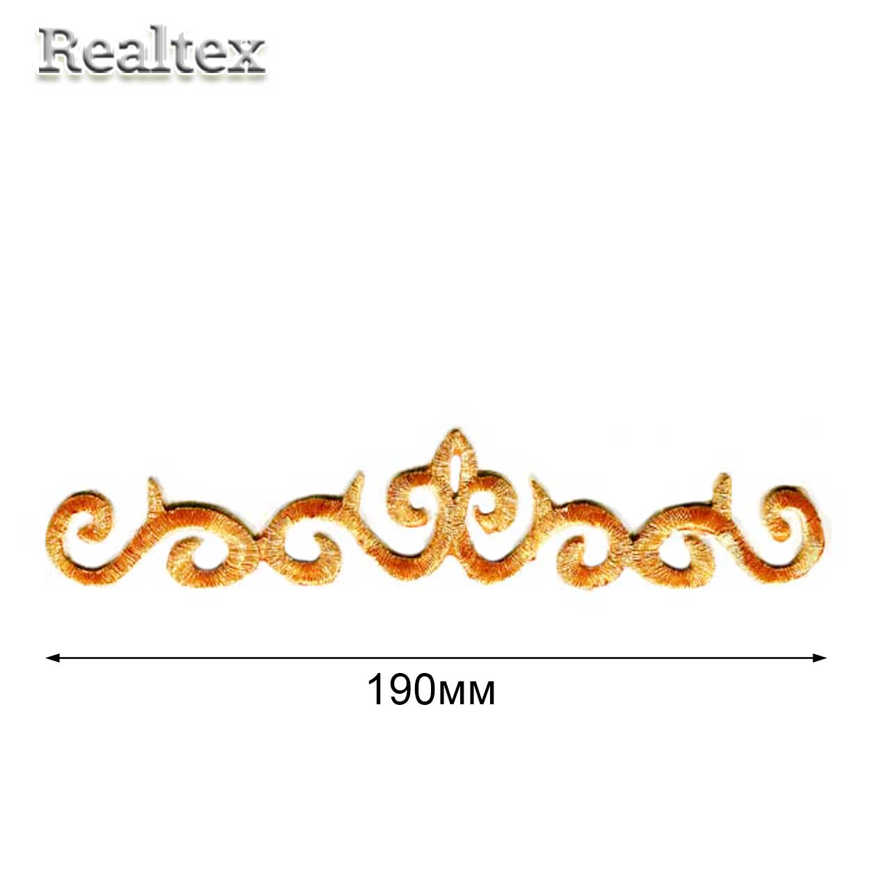 Термоаппликации орнамент Реалтекс R-3416 цв.золото