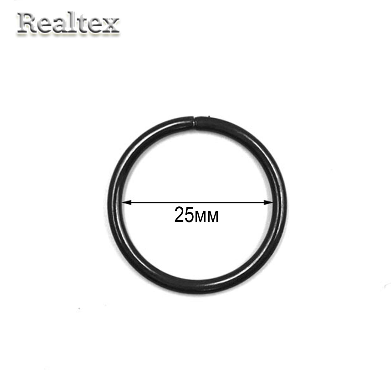 Кольцо разъёмное металлическое 25*2,5мм RS цв.ч.никель
