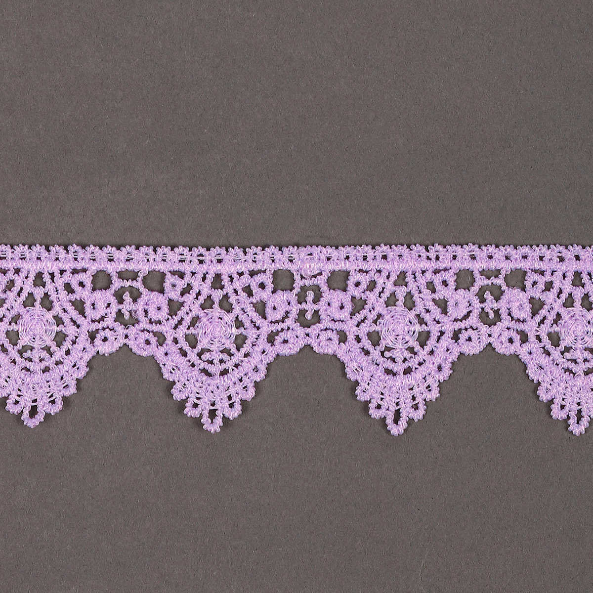 Кружево гипюр  26мм TBY 0798 (27м) цв.F164 бледно-сиреневый