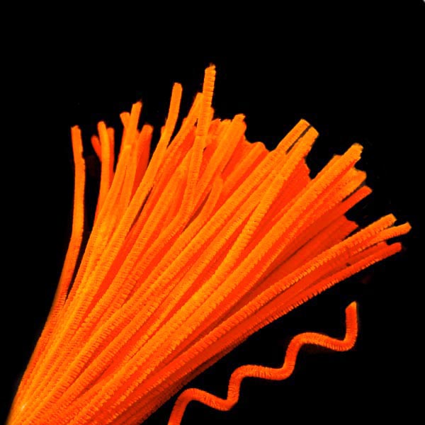 Проволока "Синель" Realtex для творчества N d-6мм 30см (100шт) цв.А-006 оранжевый неон