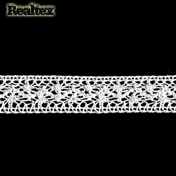 Кружево вязаное  27мм 27.01.101 цв.01 белый
