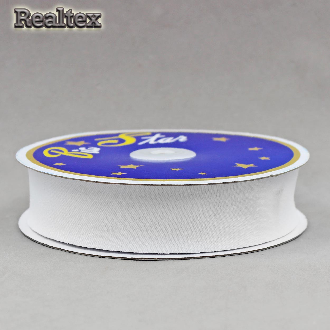 Косая бейка Х/Б 30мм цв.белый