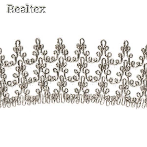 Тесьма металлизированная 58мм MTR-09 цв.серебро 